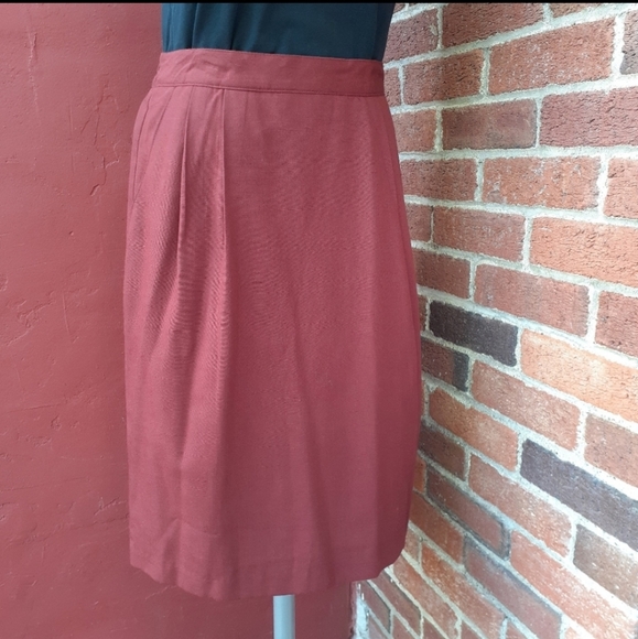 Vintage Mad Men Pleated Pocket Pencil Skirt Career Blogger Fave Retro Academia - Picture 3 of 6